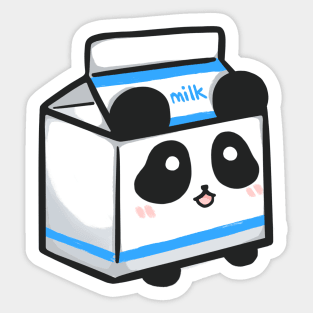 kawaii panda milk Sticker